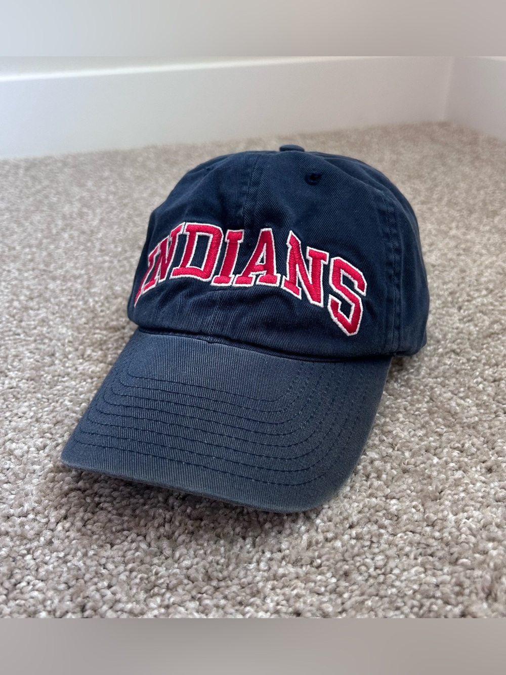 Vintage Cleveland Indians Hat Starter The Right Hat Navy Blue MLB Baseball Cap